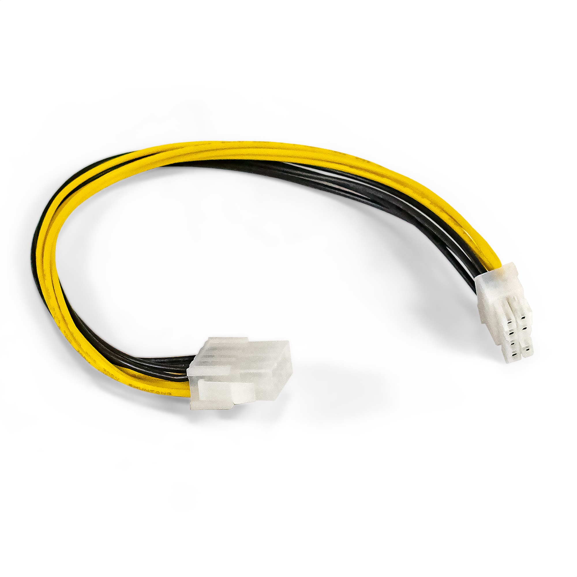 Удлинитель кабеля питания материнской платы +12V ExeGate EX-EXT-8M8F-0.3 (8pin EPS12V M/8pin EPS12V F, 0,3м)