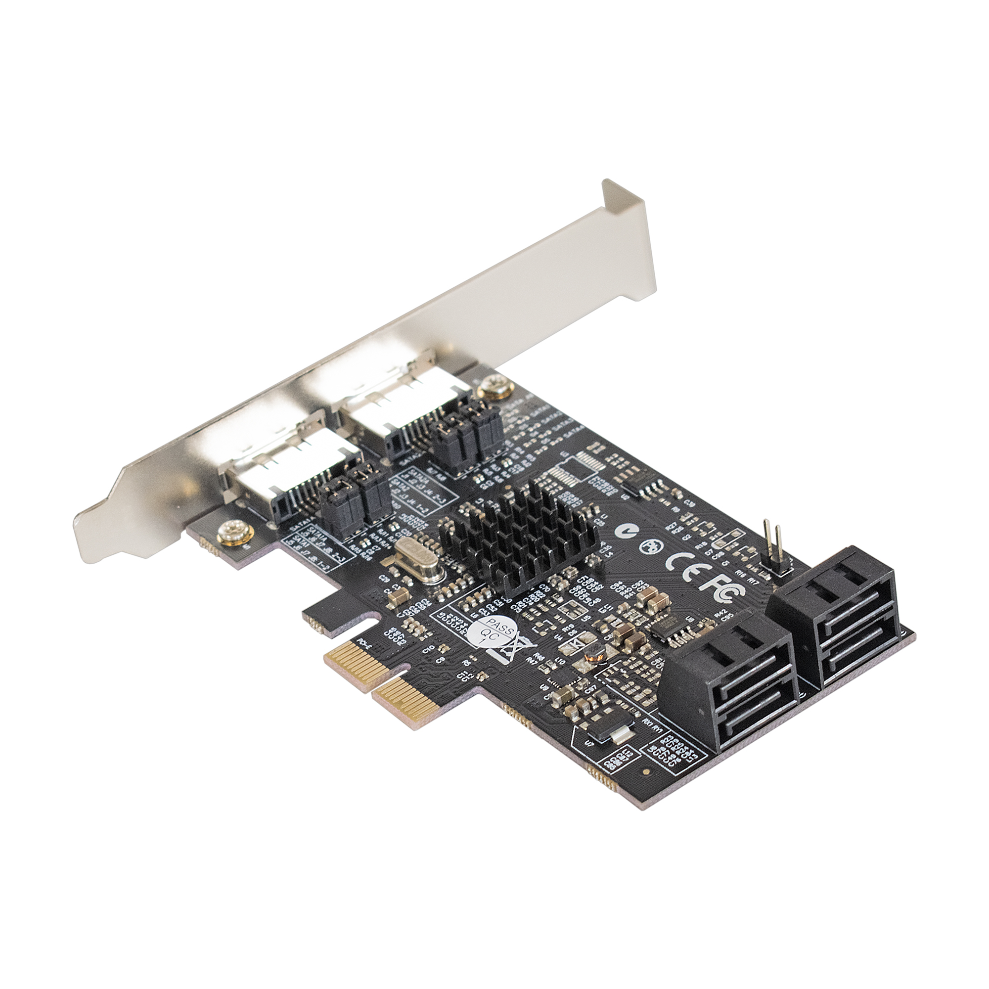 Контроллер ExeGate EXE-504 (PCI-E x2 v2.0, SATA3 RAID, 4 int.+2 ext., Marvell Chipset 88SE9230)