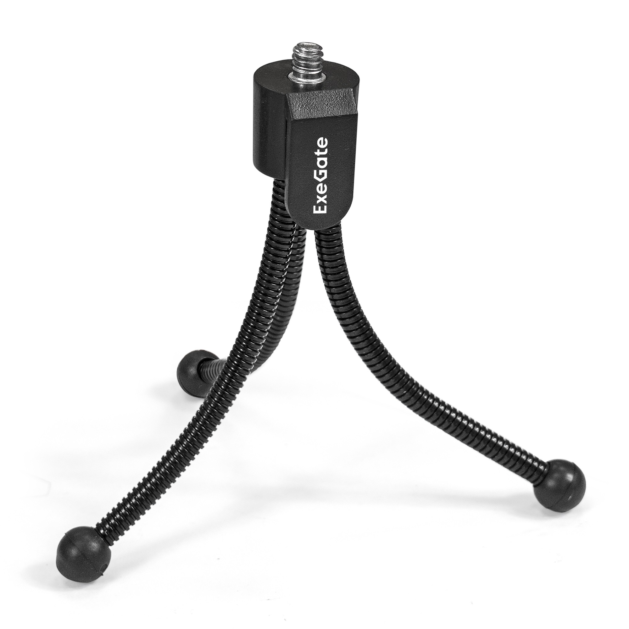 Веб-камера ExeGate BlackView C615 Full HD Tripod (матрица 1/3" 2 Мп, 1920х1080, 1080P, 30fps, 4-линзовый объектив, шторка, USB, фиксированный фокус, микрофон с шумоподавлением, универсальное крепление, штатив Flex в комплекте, кабель 1,5 м, Windows® 7/8/1