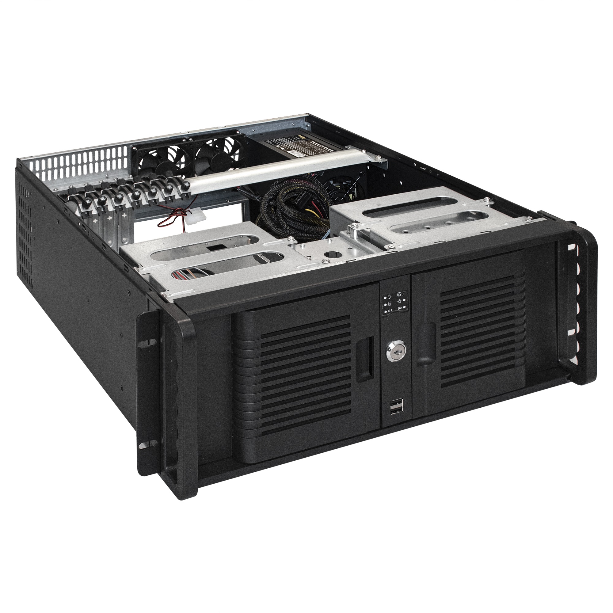 Серверный корпус ExeGate Pro 4U480-15/4U4132 <RM 19", высота 4U, глубина 480, БП 900ADS, USB>