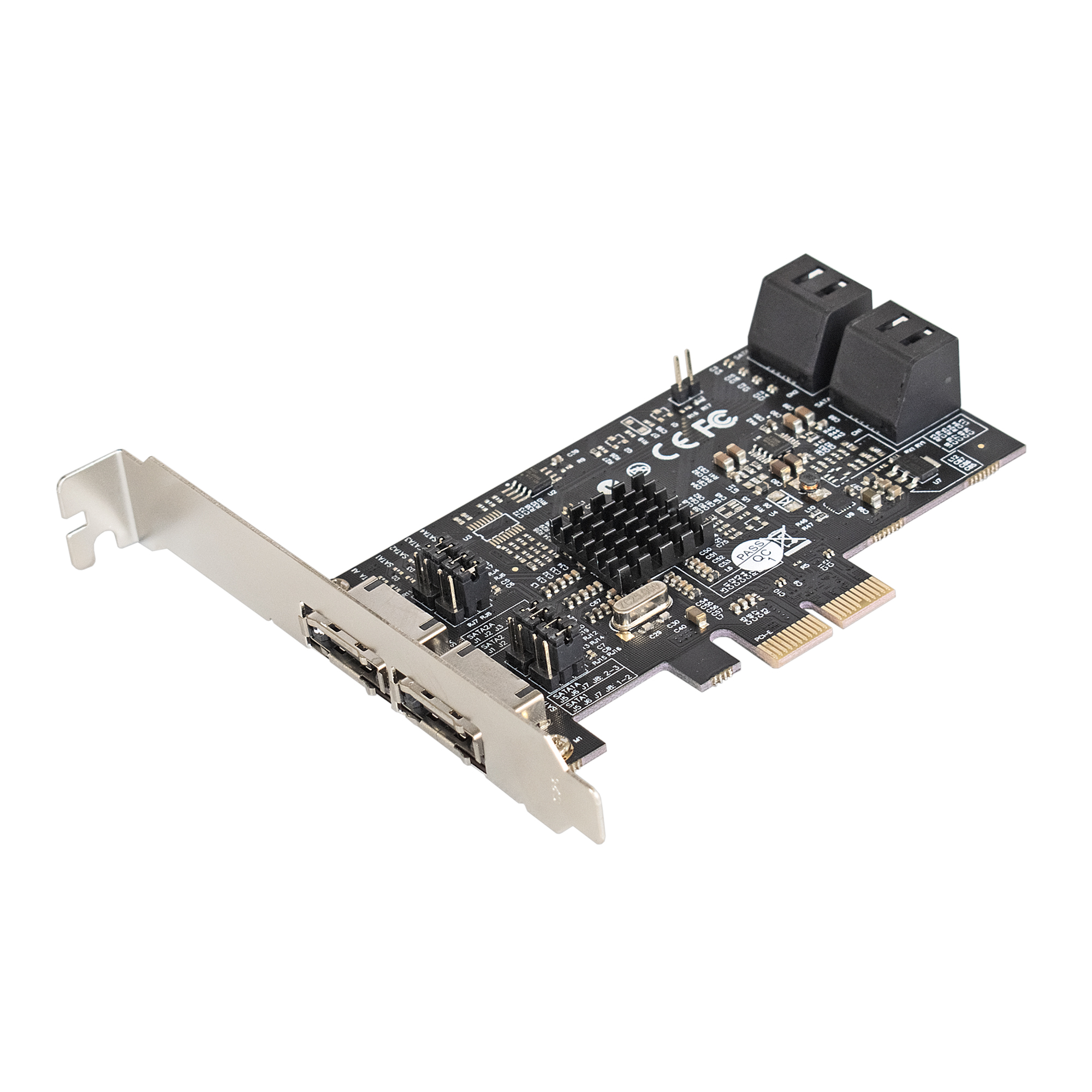 Контроллер ExeGate EXE-504 (PCI-E x2 v2.0, SATA3 RAID, 4 int.+2 ext., Marvell Chipset 88SE9230)