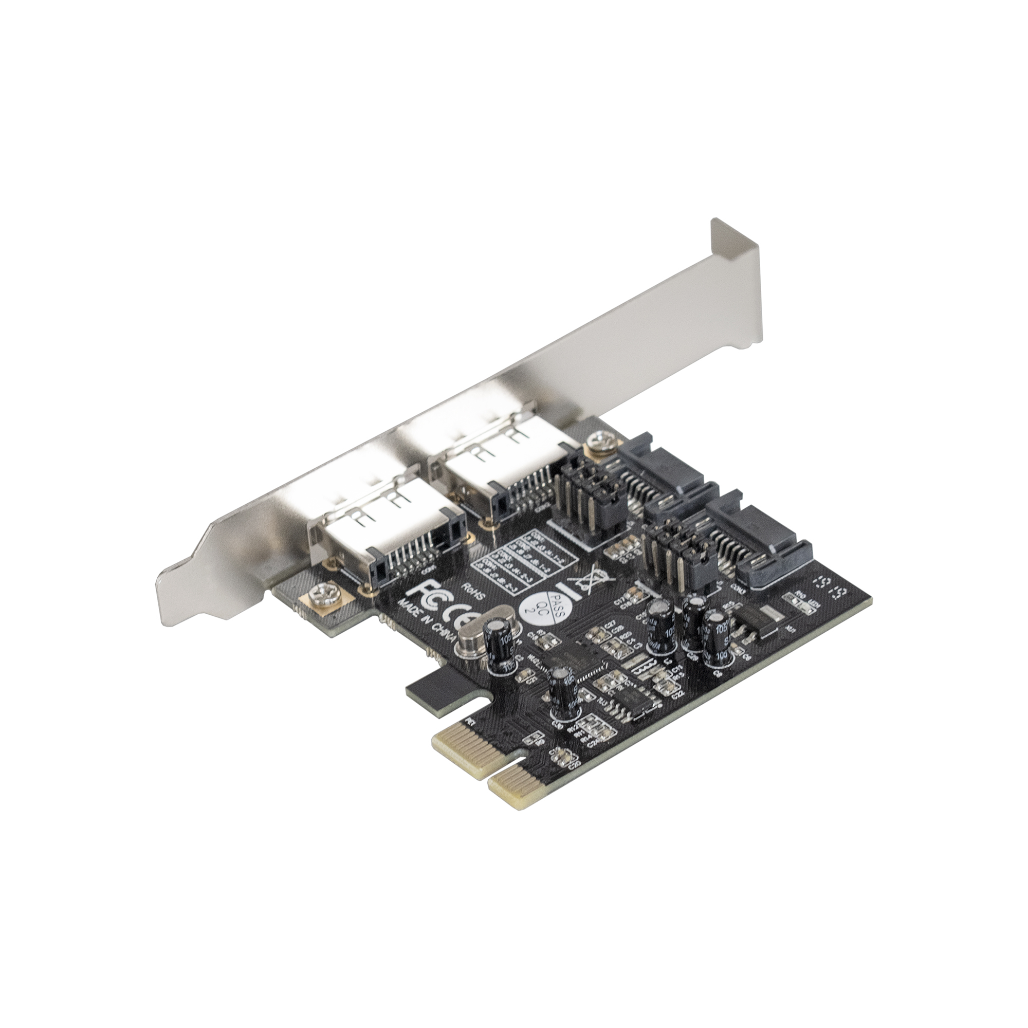 Контроллер ExeGate EXE-501 (PCI-E x1 v2.0, SATA3 6Gb/s, 2 int.+2 ext., ASMedia Chipset ASM1061)