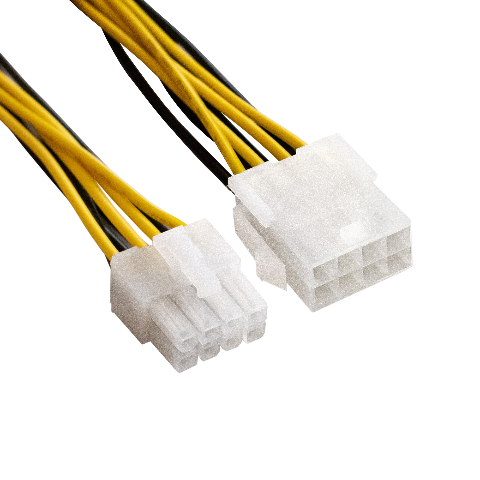 Удлинитель кабеля питания материнской платы +12V ExeGate EX-EXT-8M8F-0.2 (8pin EPS12V M/8pin EPS12V F, 0,2м)
