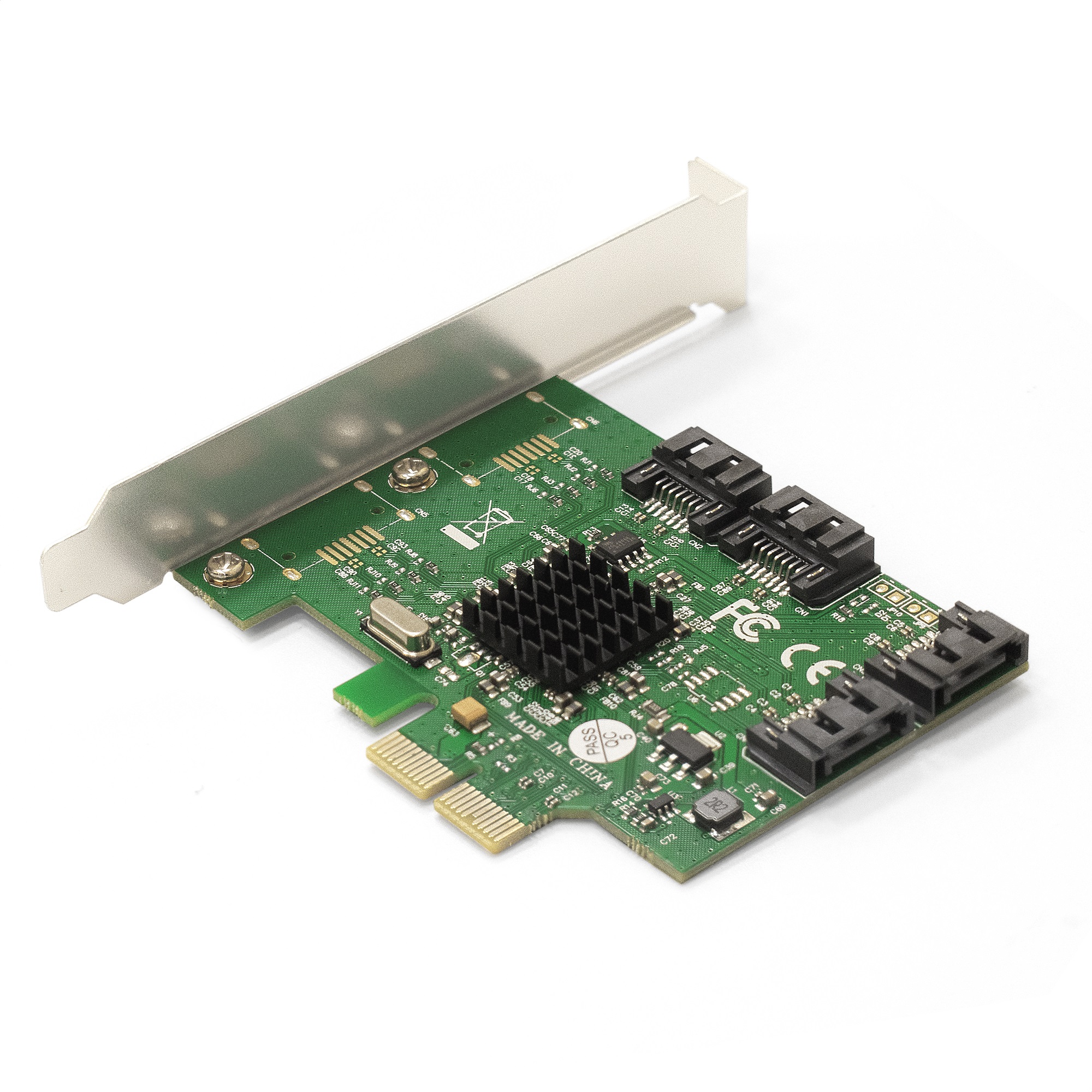 Контроллер ExeGate EXE-502 (PCI-E x2 v2.0, SATA3 RAID, 4 int., Marvell Chipset 88SE9230)