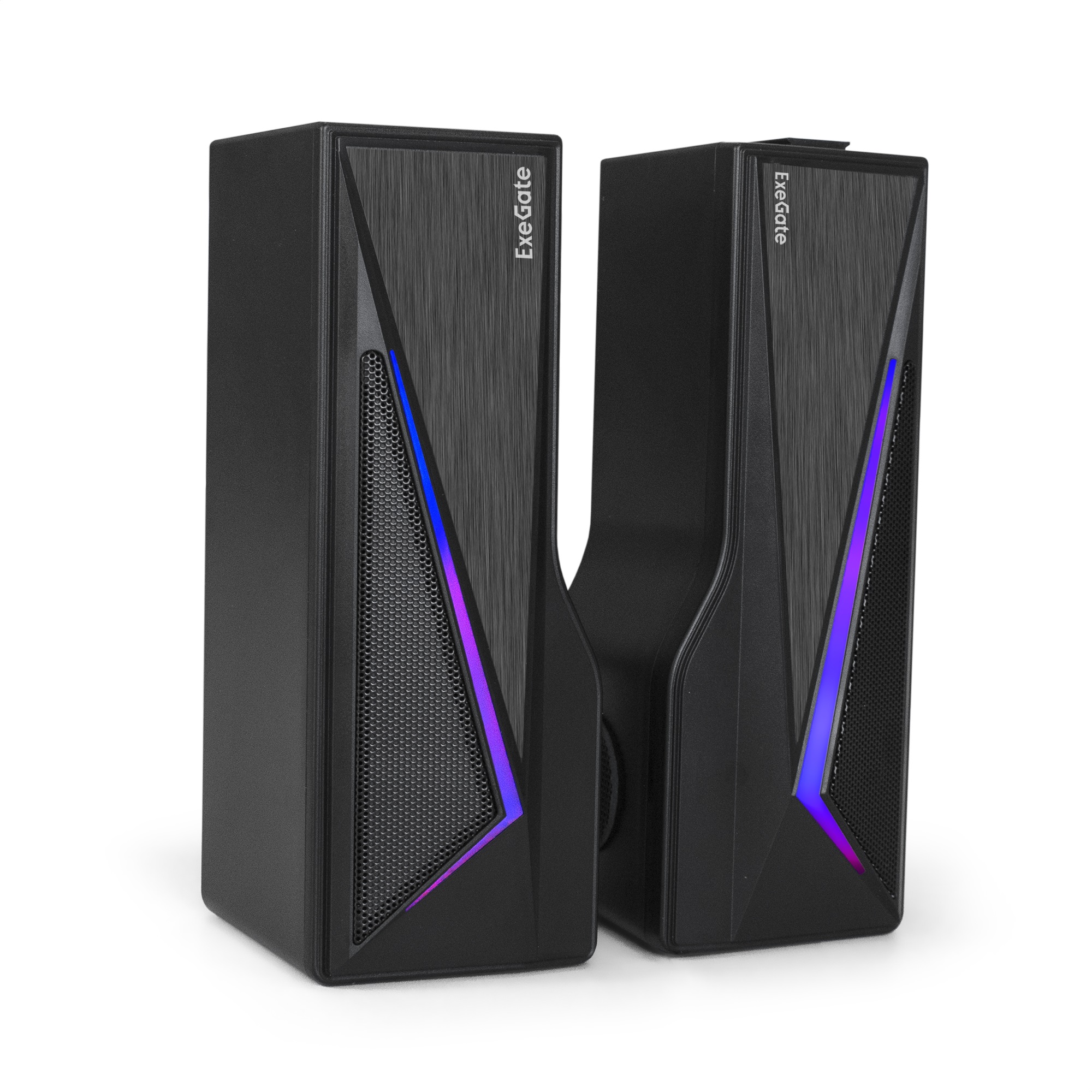 Саундбар-Акустическая система 2.0 ExeGate Allegro 170 (питание USB, Bluetooth, 2х3Вт (6Вт RMS), 60-20000Гц, цвет черный, RGB подсветка, с возможностью трансформации в саундбар, Color Box)