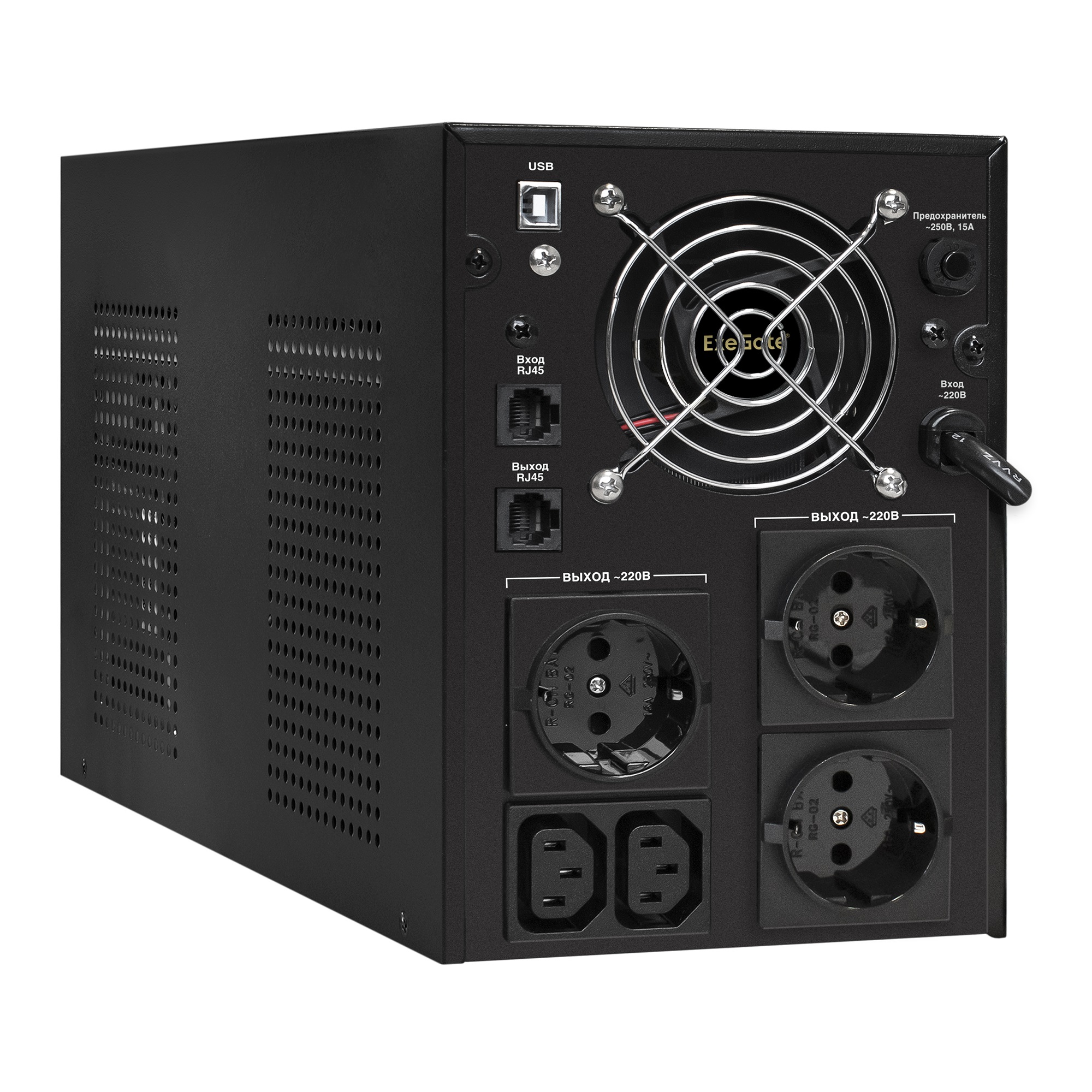 ИБП ExeGate SpecialPro UNB-3000.LED.AVR.3SH.2C13.RJ.USB <3000VA/1800W,LED, AVR,3*Schuko+2*C13,RJ45/11,USB, металлический корпус, Black>