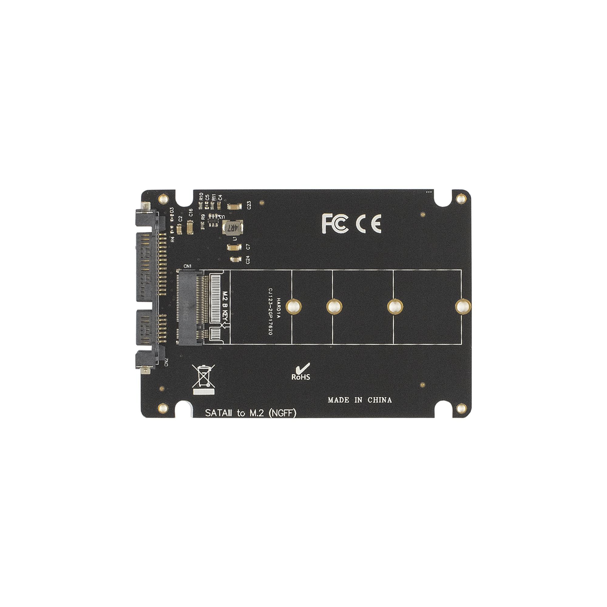 Переходник ExeGate EXE-527 (M.2 B key -> 2.5" SATA, для установки SSD M.2 в отсек 2.5")