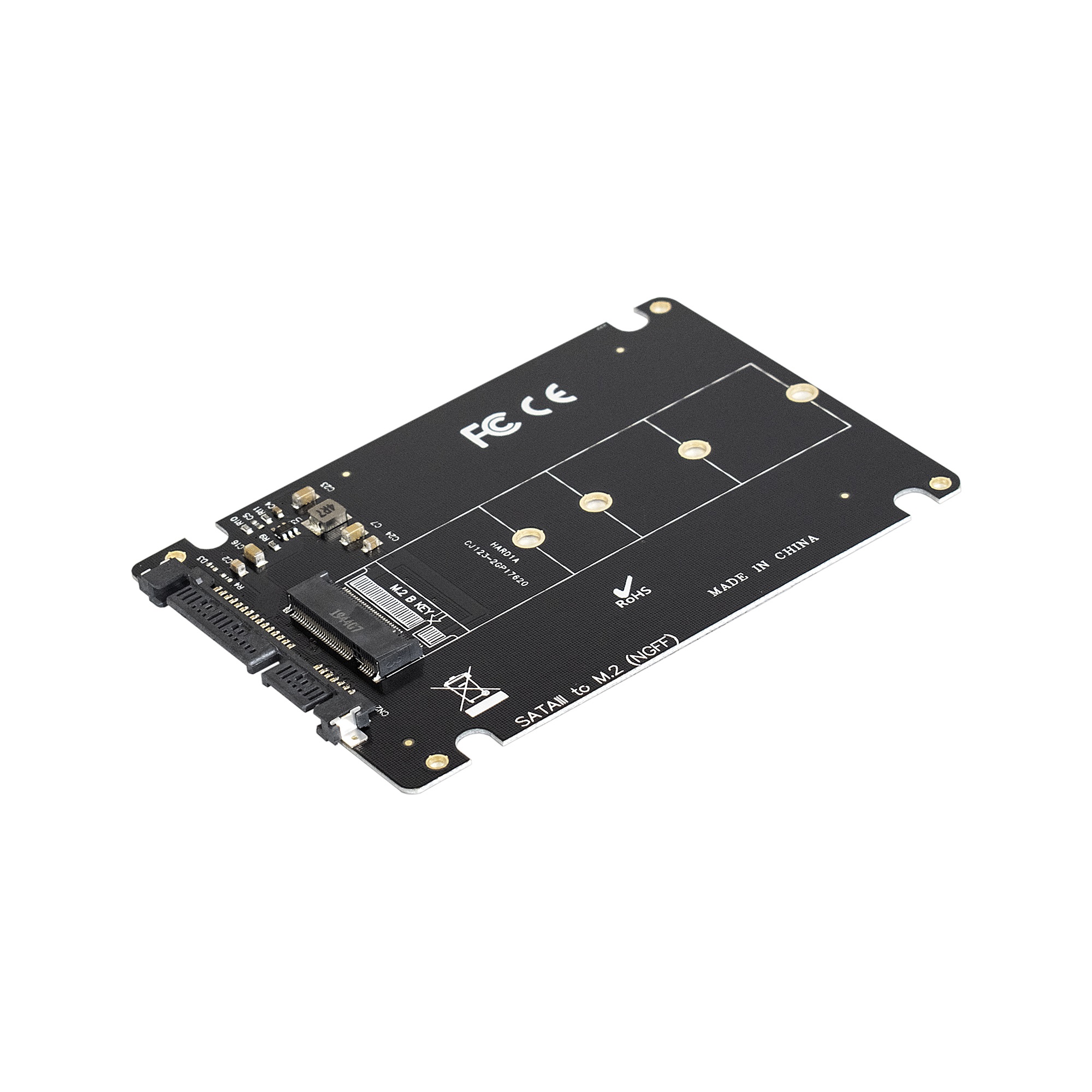 Переходник ExeGate EXE-527 (M.2 B key -> 2.5" SATA, для установки SSD M.2 в отсек 2.5")
