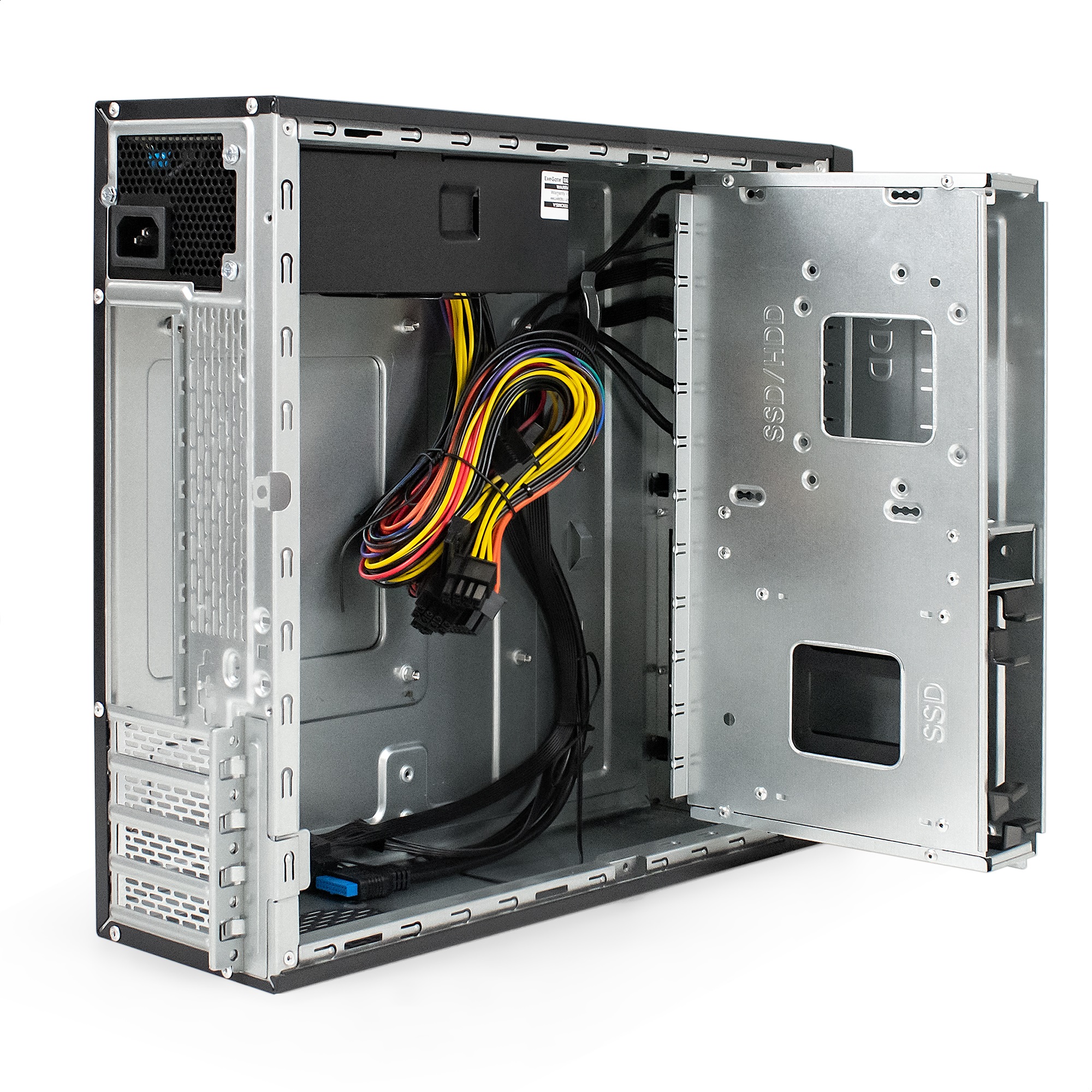 Корпус Desktop ExeGate MI-641-01-TPS300 (mini-ITX/mATX, БП TPS300 с вент. 8см, 2*USB+2*USB3.0, HD аудио, черный)