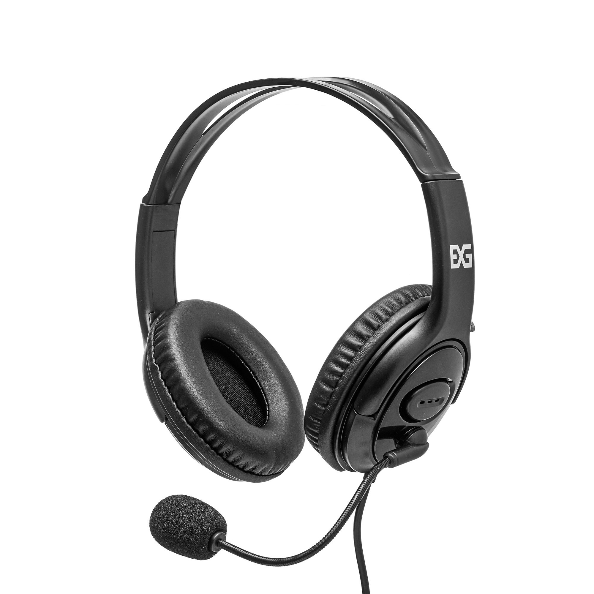 Полноразмерные наушники с микрофоном (гарнитура) ExeGate 960 USB STEREO (USB, динамик 40 мм, 20-20000Гц, длина кабеля 2м, управление громкостью и пр. на кабеле, Color box)