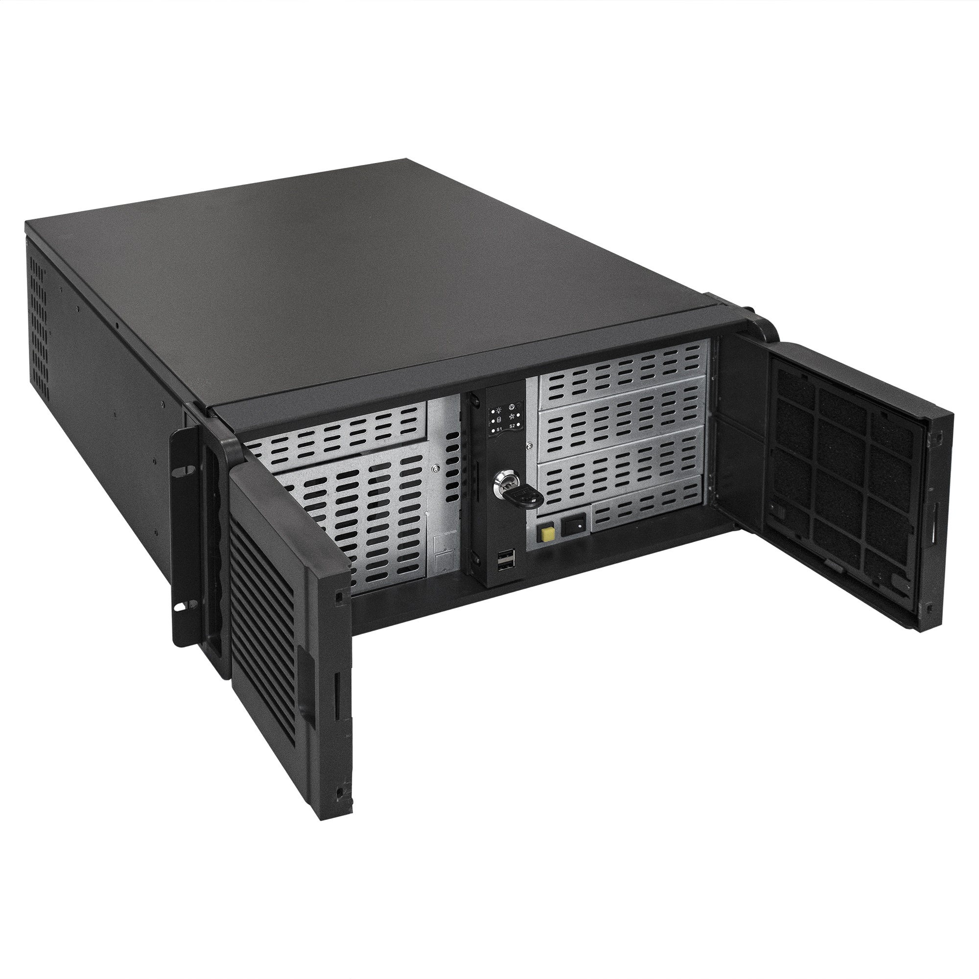 Серверный корпус ExeGate Pro 4U480-15/4U4132 <RM 19", высота 4U, глубина 480, БП 900ADS, USB>