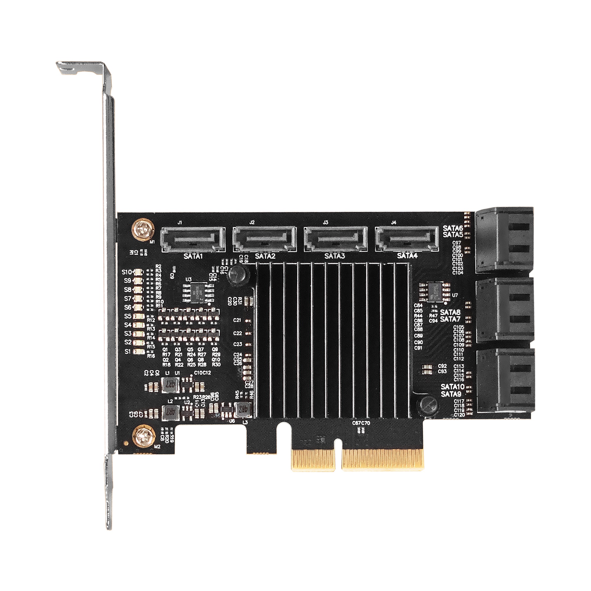 Контроллер ExeGate EXE-510 (PCI-E x4, SATA3 6Gb/s, 10 int, ASMedia Chipset ASM1166+JMB575)