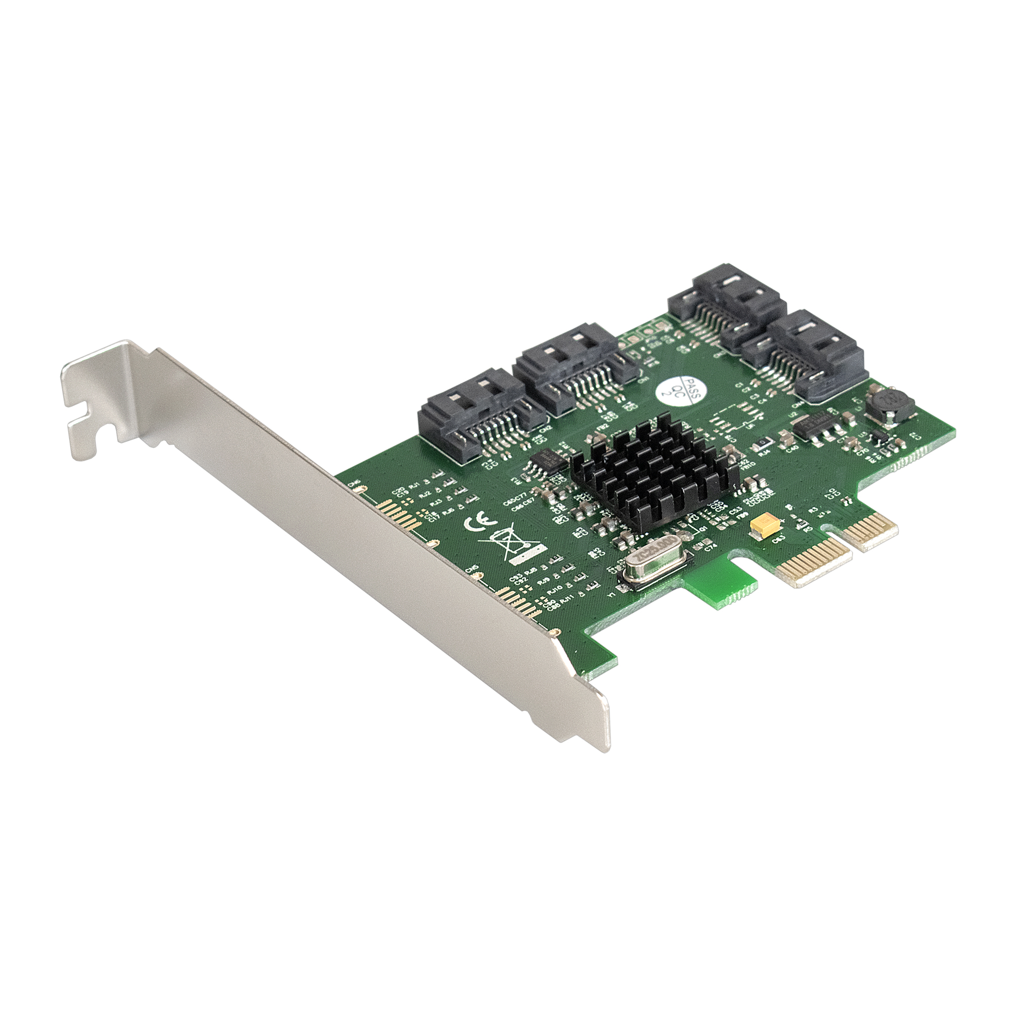 Контроллер ExeGate EXE-503 (PCI-E x1 v2.0, SATA3 6Gb/s, 4 int., Marvell Chipset 88SE9215)