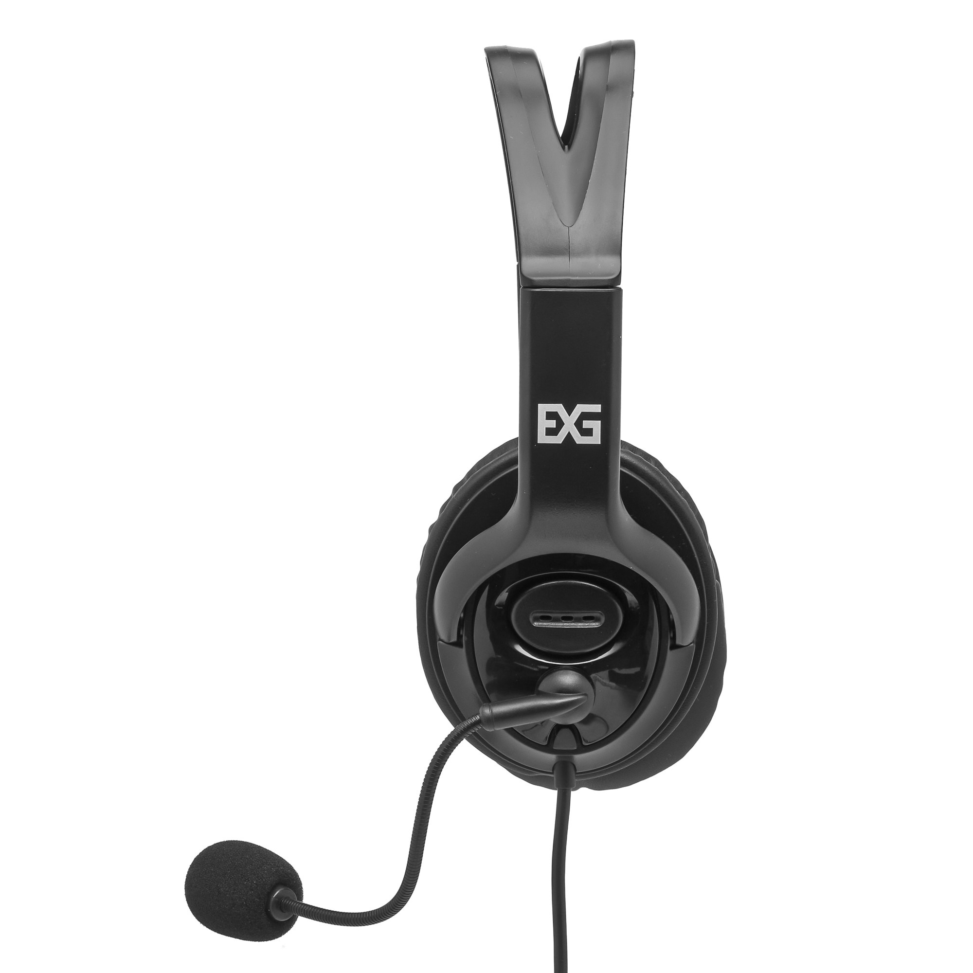 Полноразмерные наушники с микрофоном (гарнитура) ExeGate 960 USB STEREO (USB, динамик 40 мм, 20-20000Гц, длина кабеля 2м, управление громкостью и пр. на кабеле, Color box)