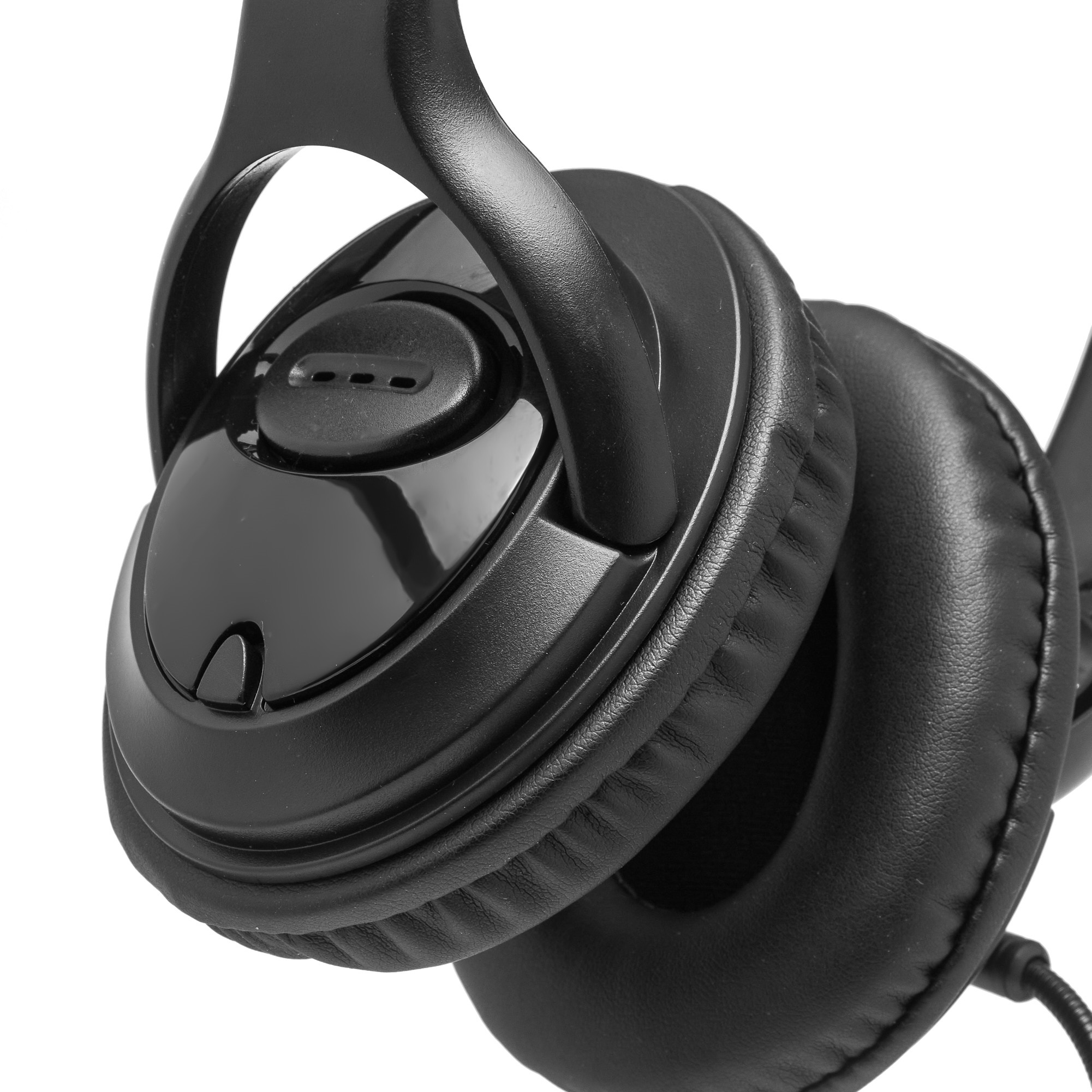 Полноразмерные наушники с микрофоном (гарнитура) ExeGate 960 USB STEREO (USB, динамик 40 мм, 20-20000Гц, длина кабеля 2м, управление громкостью и пр. на кабеле, Color box)