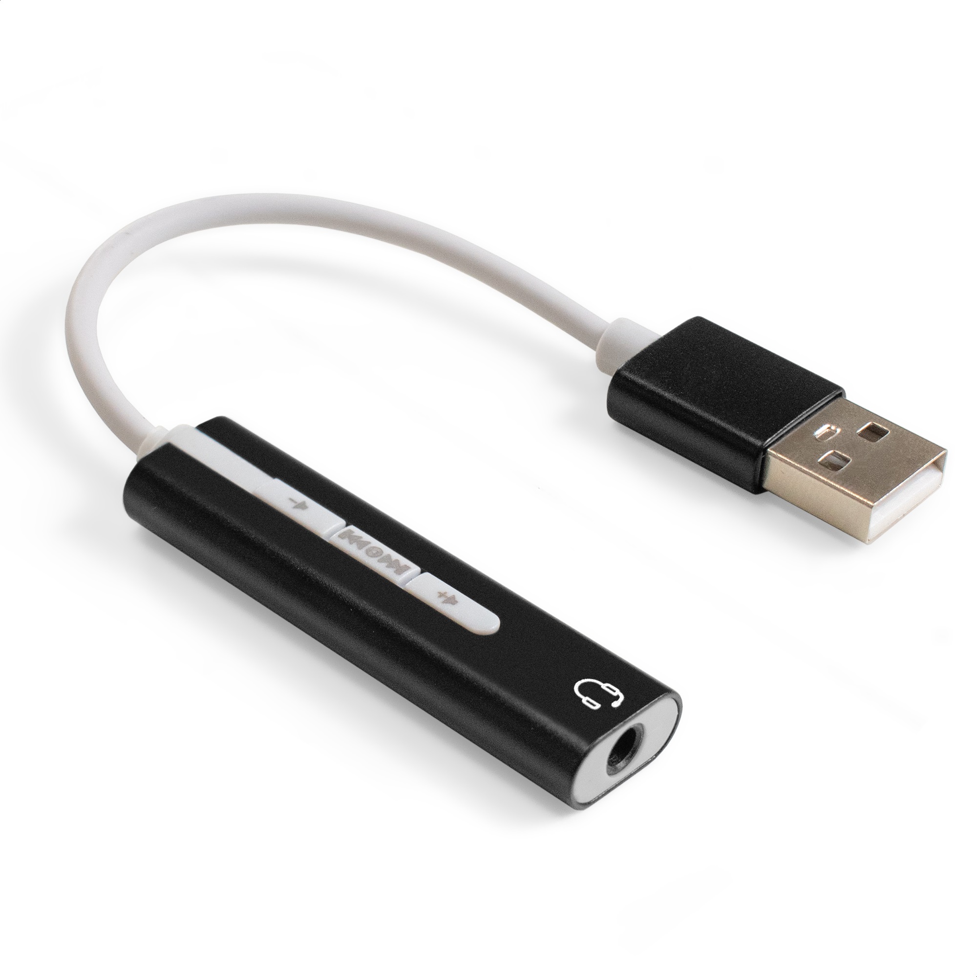 Кабель-адаптер для подключения телефонной гарнитуры к порту USB ExeGate <EX-AU-04B> (внешняя звуковая карта USB, 1x Jack3.5 F (4-контакта), кнопки: volume +, volume -, play/pause/next/previous, Windows/Linux/MAC OS)