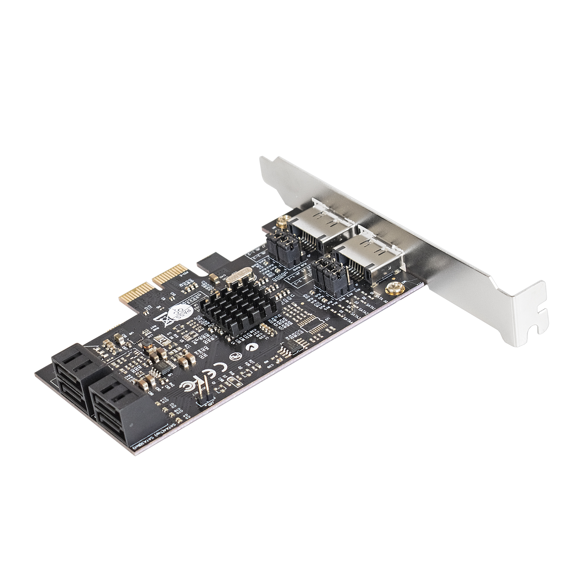 Контроллер ExeGate EXE-504 (PCI-E x2 v2.0, SATA3 RAID, 4 int.+2 ext., Marvell Chipset 88SE9230)