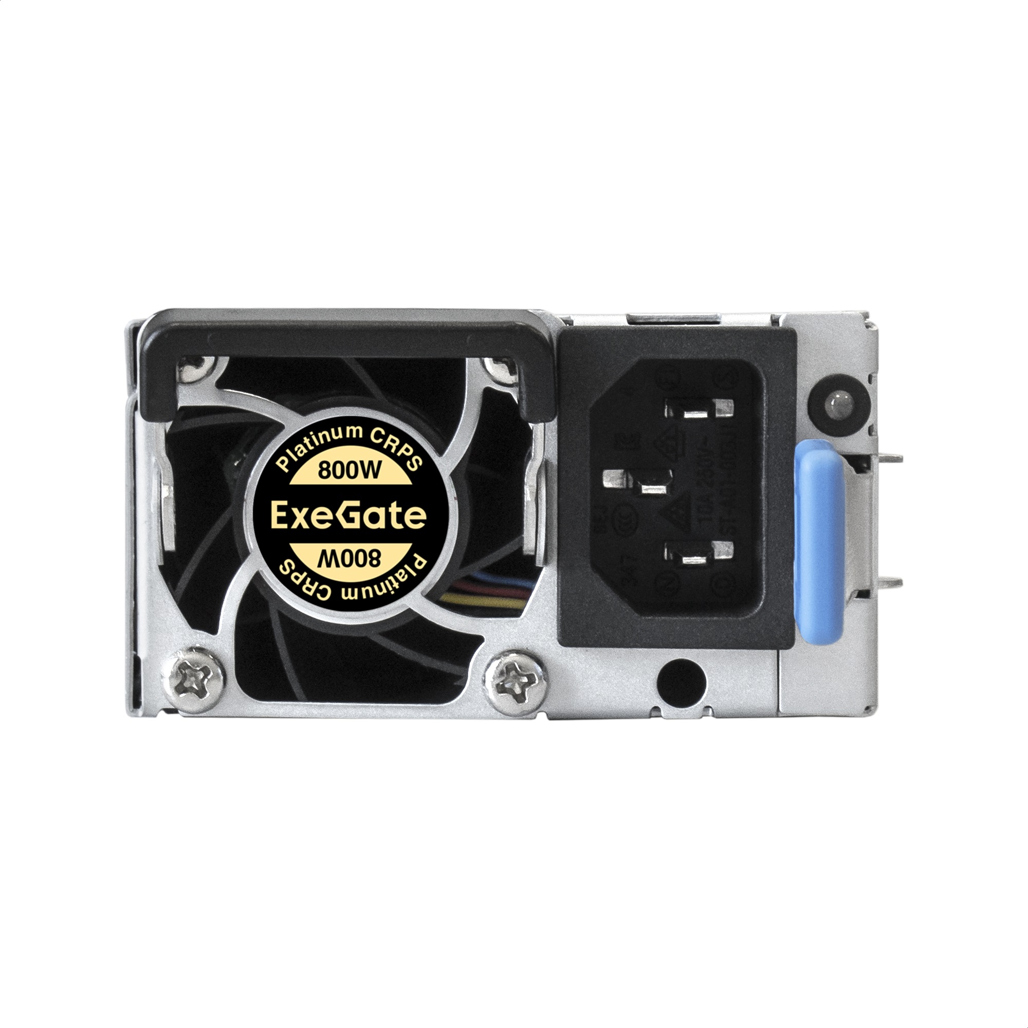 Серверный БП с резервированием 2U Redundant 2x800W ExeGate Industrial-RTS800 (APFC, КПД 94% (80 PLUS Platinum), 4 cm fan, 24pin, 2x(4+4)pin, 2PCIe, 2SATA, 6IDE, Cable Management)