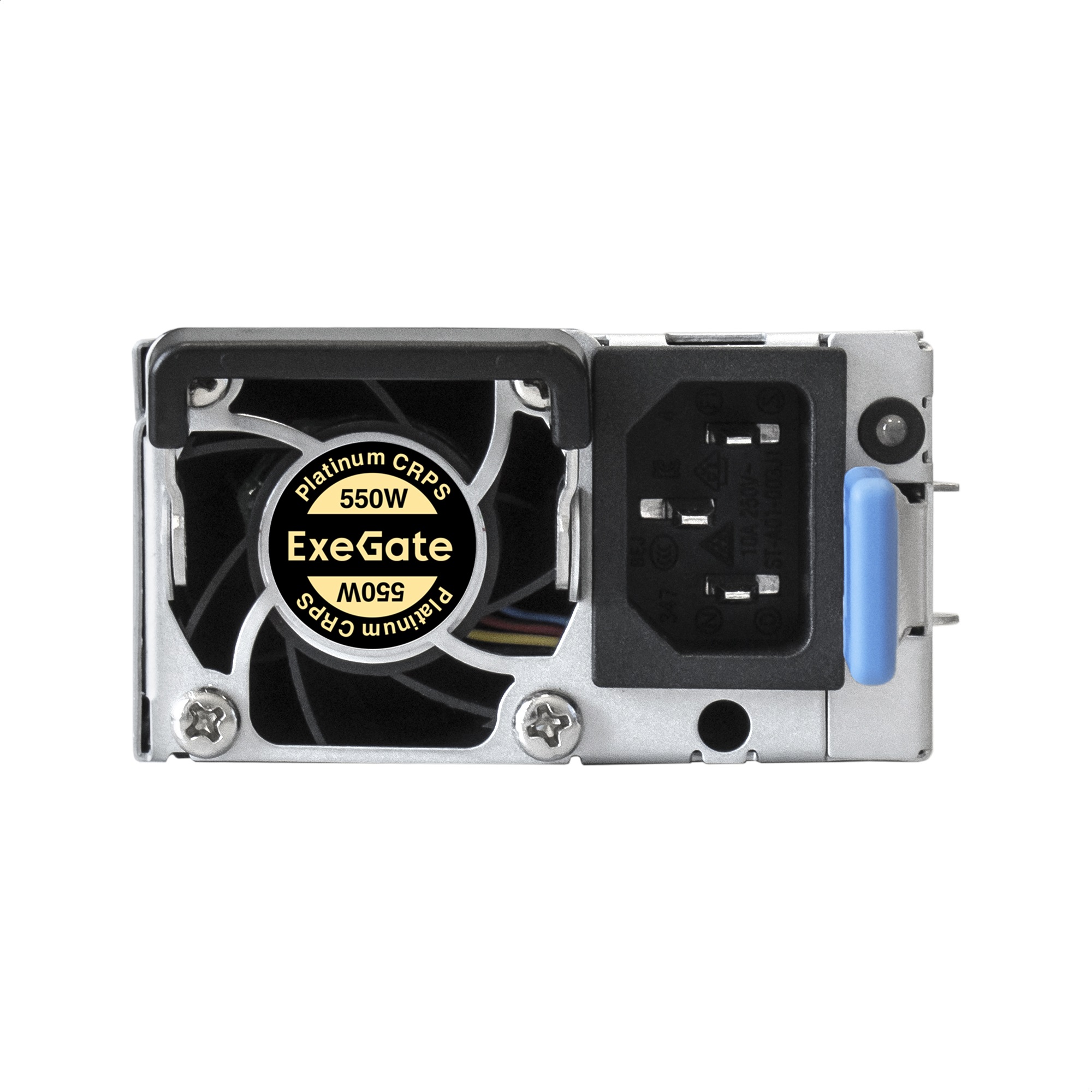 Серверный БП с резервированием 2U Redundant 2x550W ExeGate Industrial-RTS550 (APFC, КПД 94% (80 PLUS Platinum), 4 cm fan, 24pin, 2x(4+4)pin, 2PCIe, 2SATA, 6IDE, Cable Management)