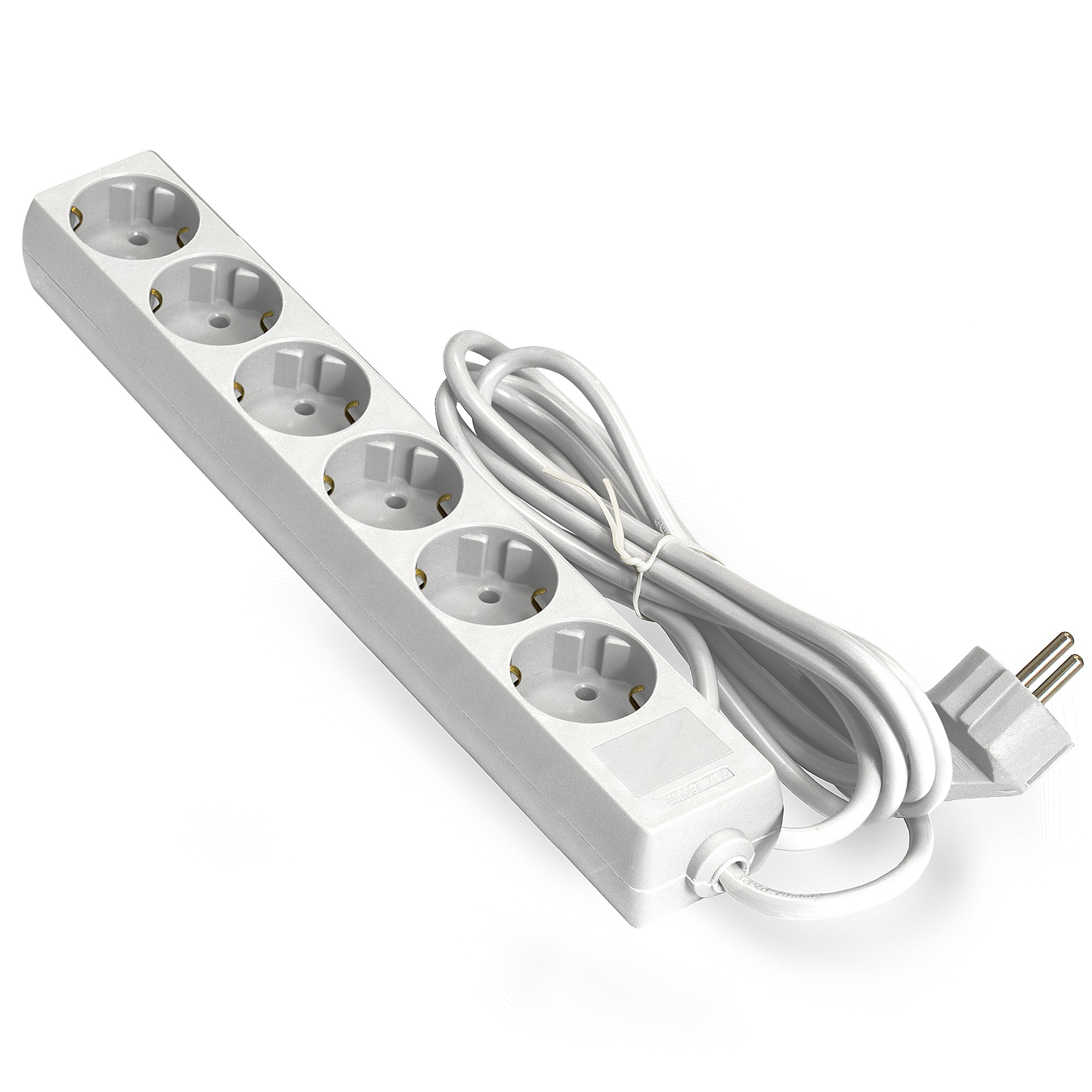 Удлинитель ExeGate ECE-6-5W (6 евророзеток с заземлением, 5м, белый)