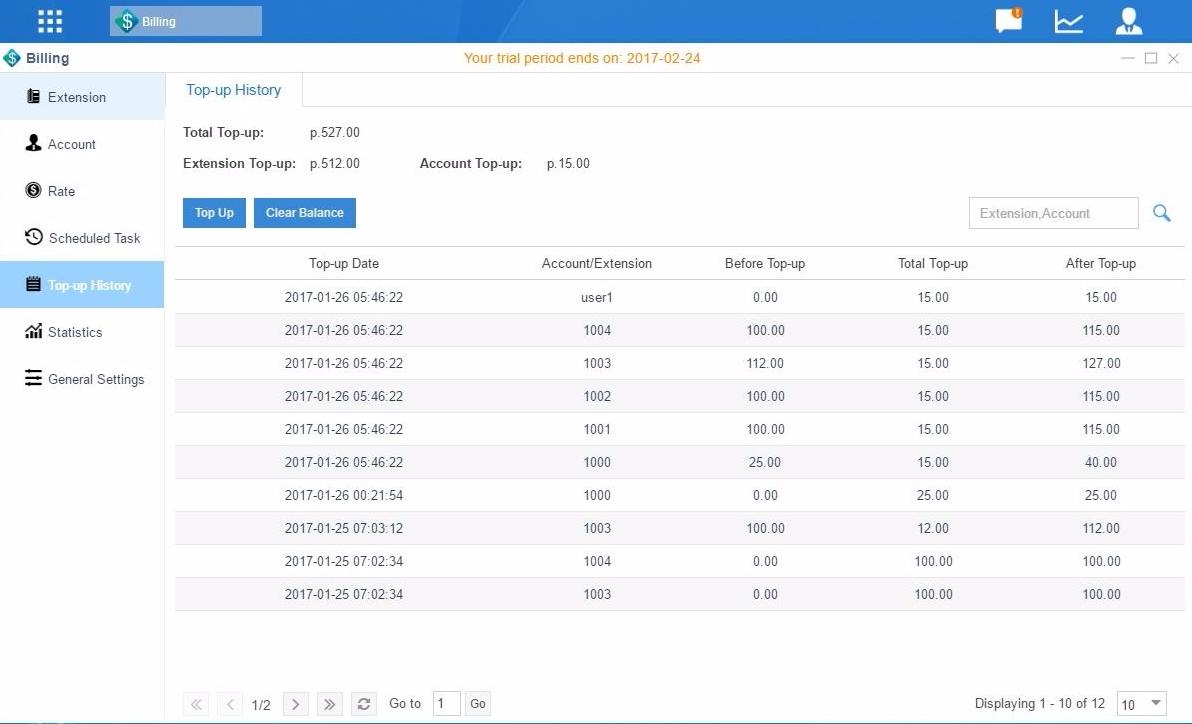 Billing для IP-АТС Yeastar