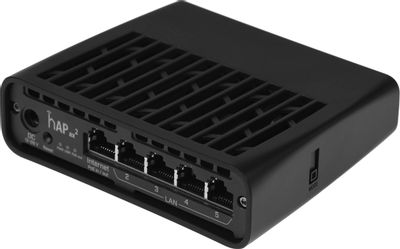 Wi-Fi роутер MIKROTIK hAP ax2,  AX1800,  черный