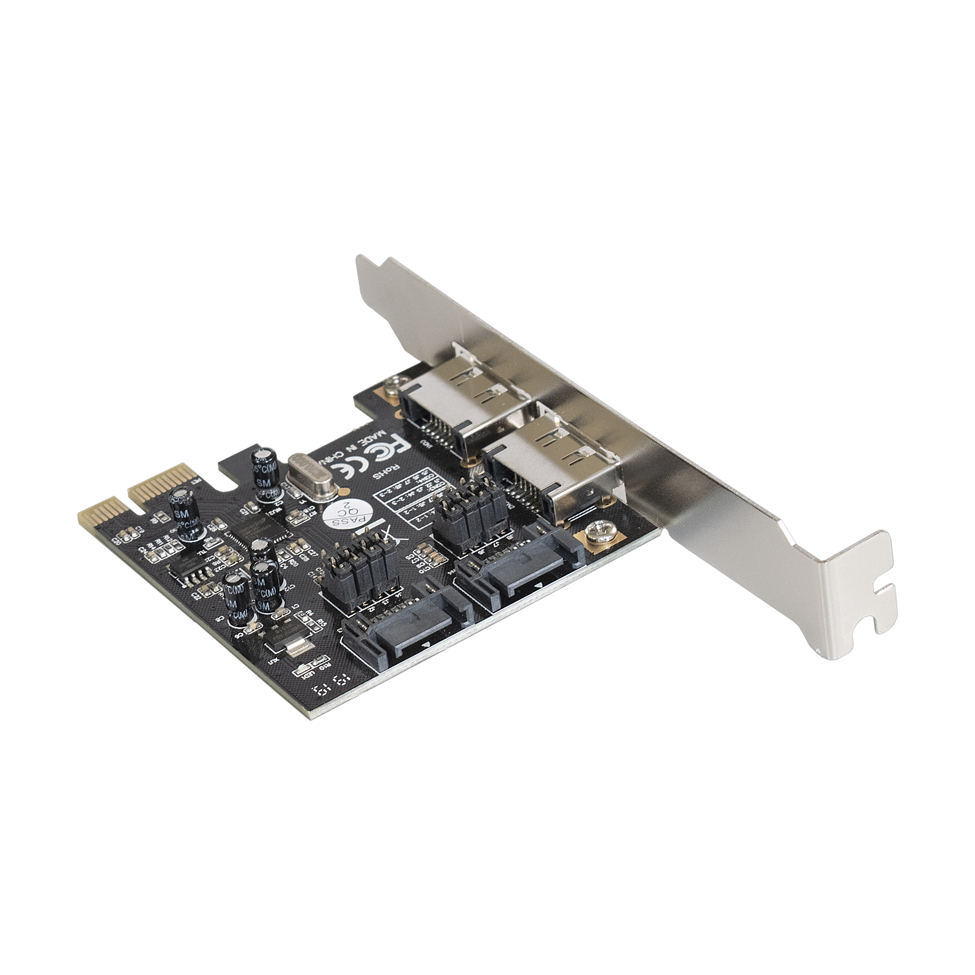 Контроллер ExeGate EXE-501 (PCI-E x1 v2.0, SATA3 6Gb/s, 2 int.+2 ext., ASMedia Chipset ASM1061)
