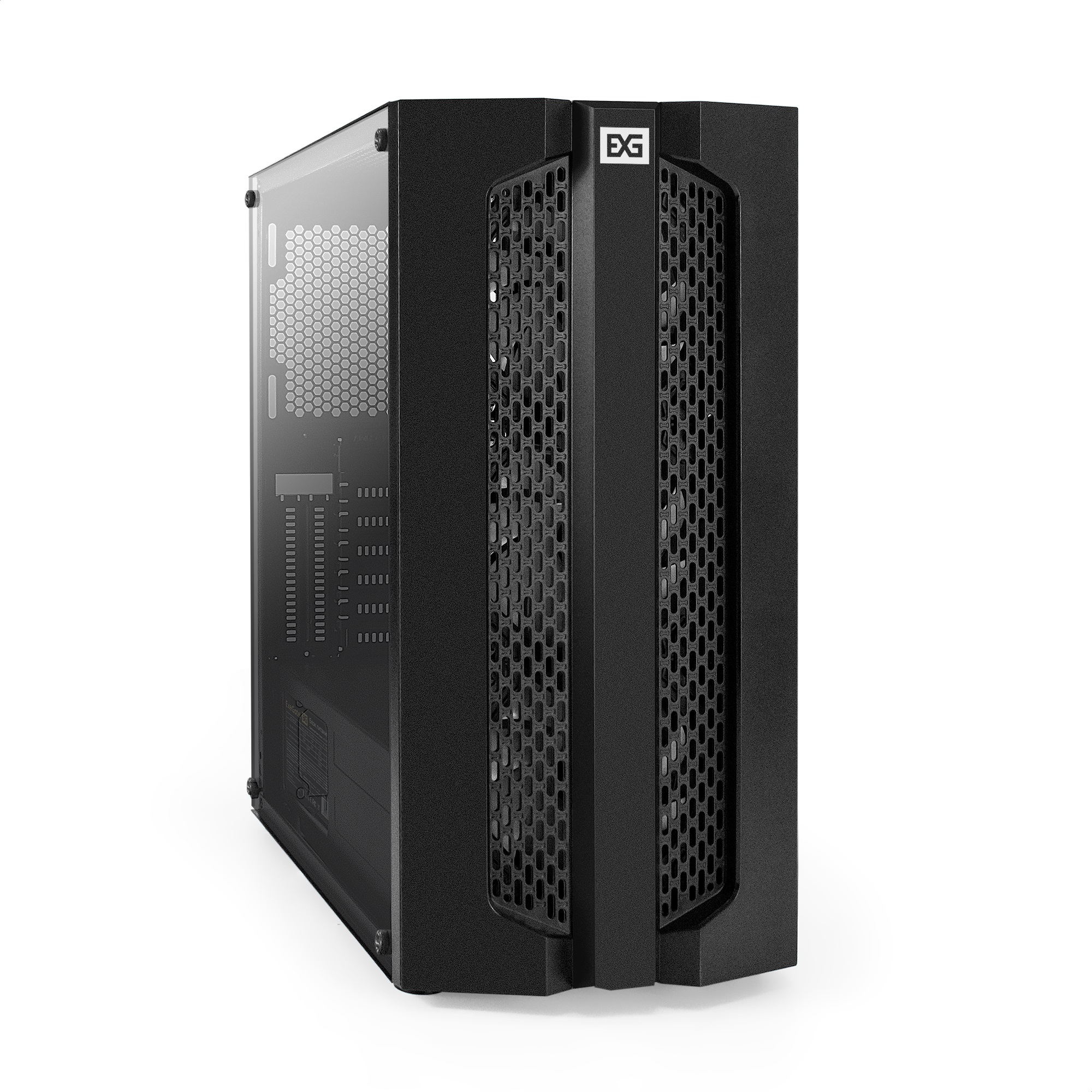 Корпус Miditower ExeGate EVO-9205-NPX500 (ATX, БП 500NPX с вент. 12 см, с окном, 1*USB+1*USB3.0, аудио, черный, 3 вент. 12см с RGB подсветкой)