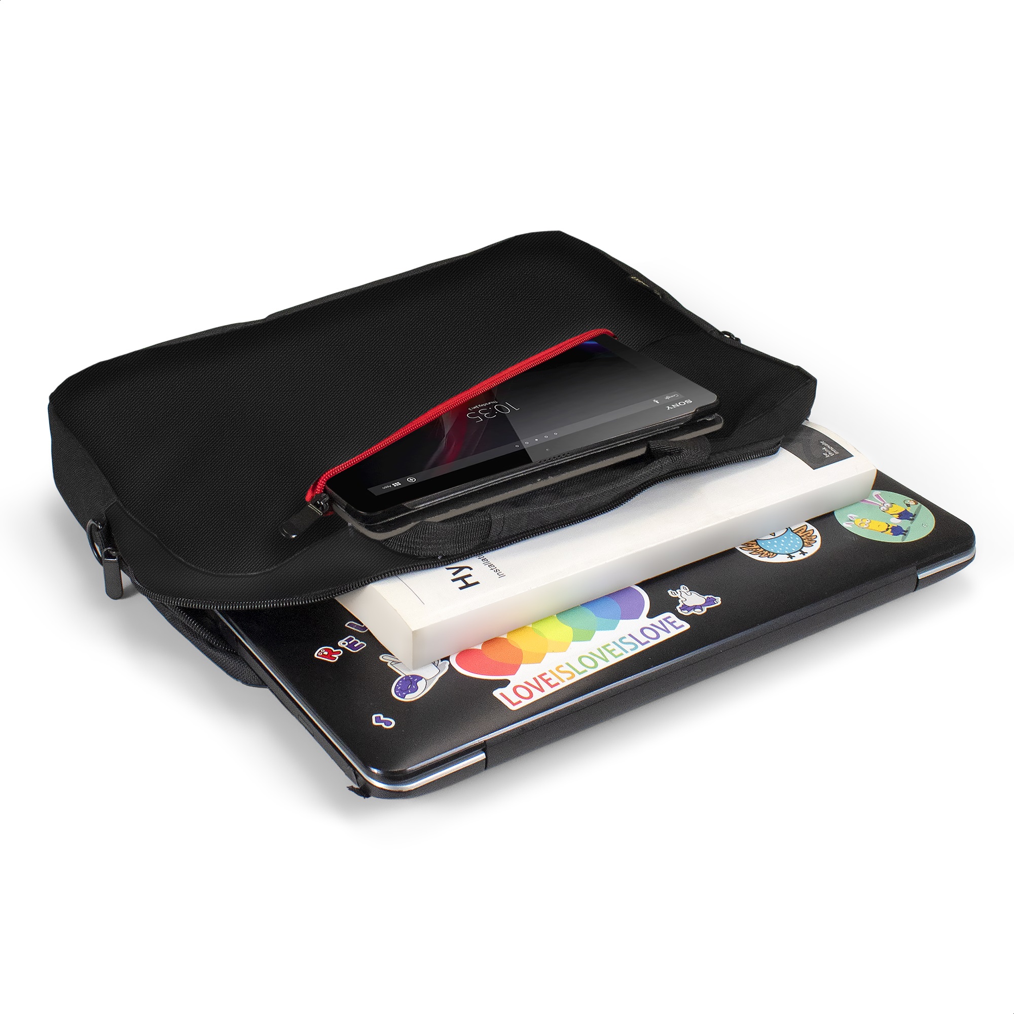 Сумка ExeGate Start S1518 Black, черная, полиэстер, для ноутбуков до 15.6"