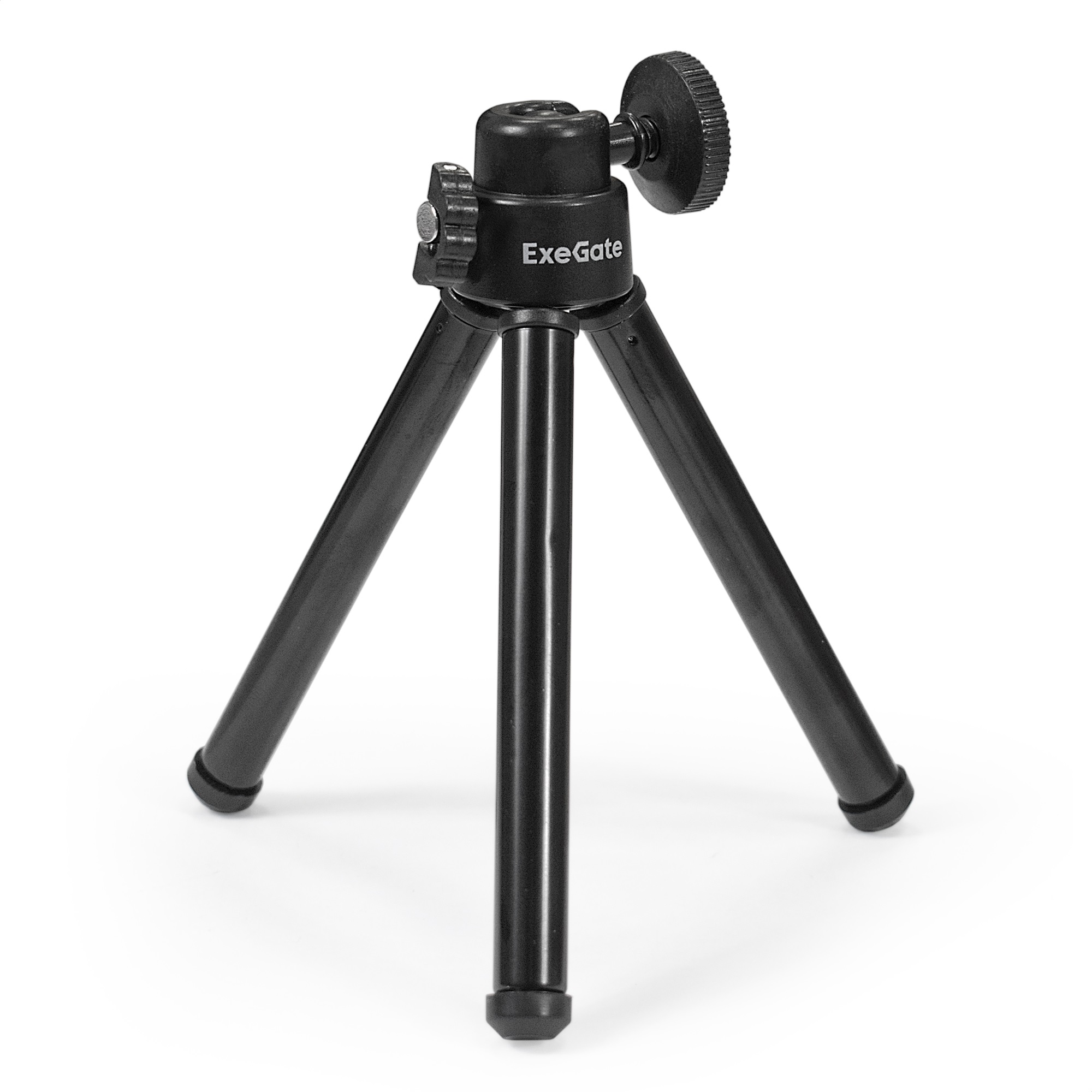 Веб-камера ExeGate Stream HD 4K UHD T-Tripod (матрица 1/3" 8 Мп, 3840x2160, 32fps, 4-линзовый объектив (стекло), автофокус, шторка, USB, стерео микрофон с шумоподавлением, универсальное крепление, телескопический штатив Tripod Tele Ball, кабель 1,5 м, Win