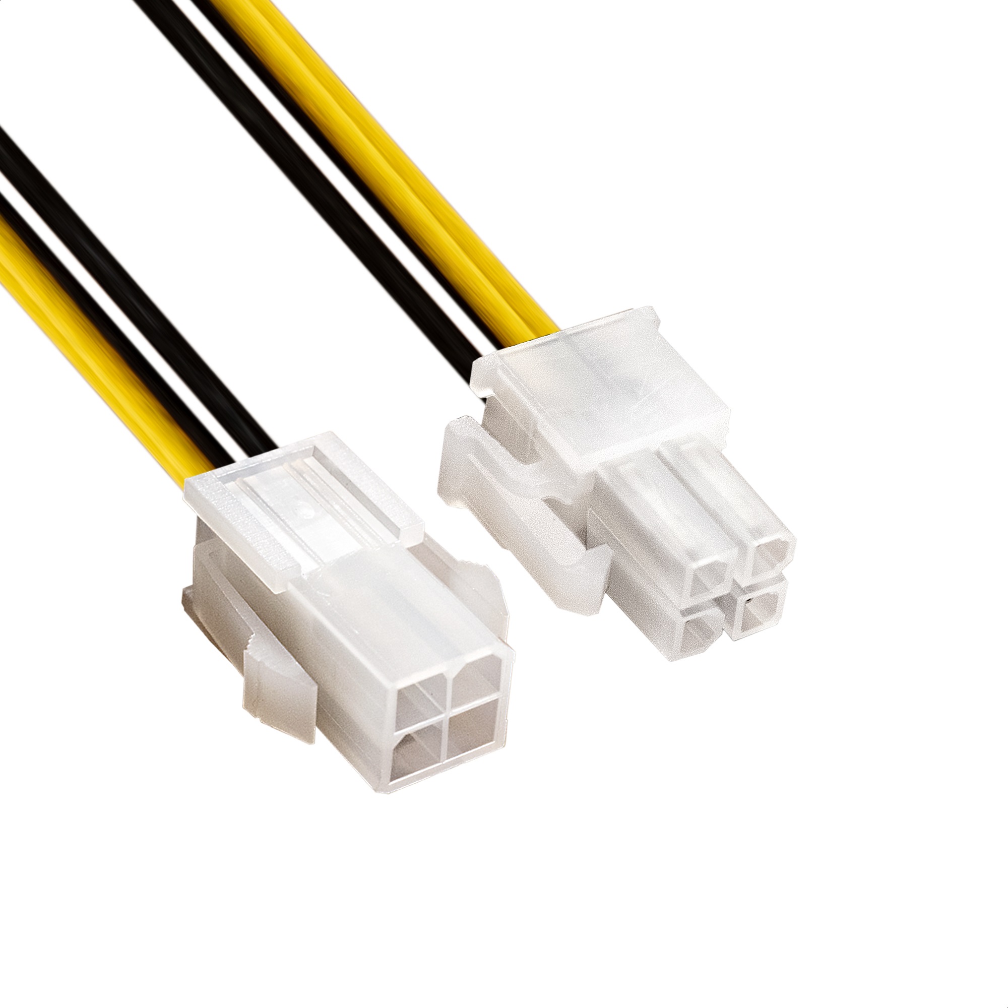 Удлинитель кабеля питания материнской платы +12V ExeGate EX-EXT-4M4F-0.2 (4pin EPS12V M/4pin EPS12V F, 0,2м)