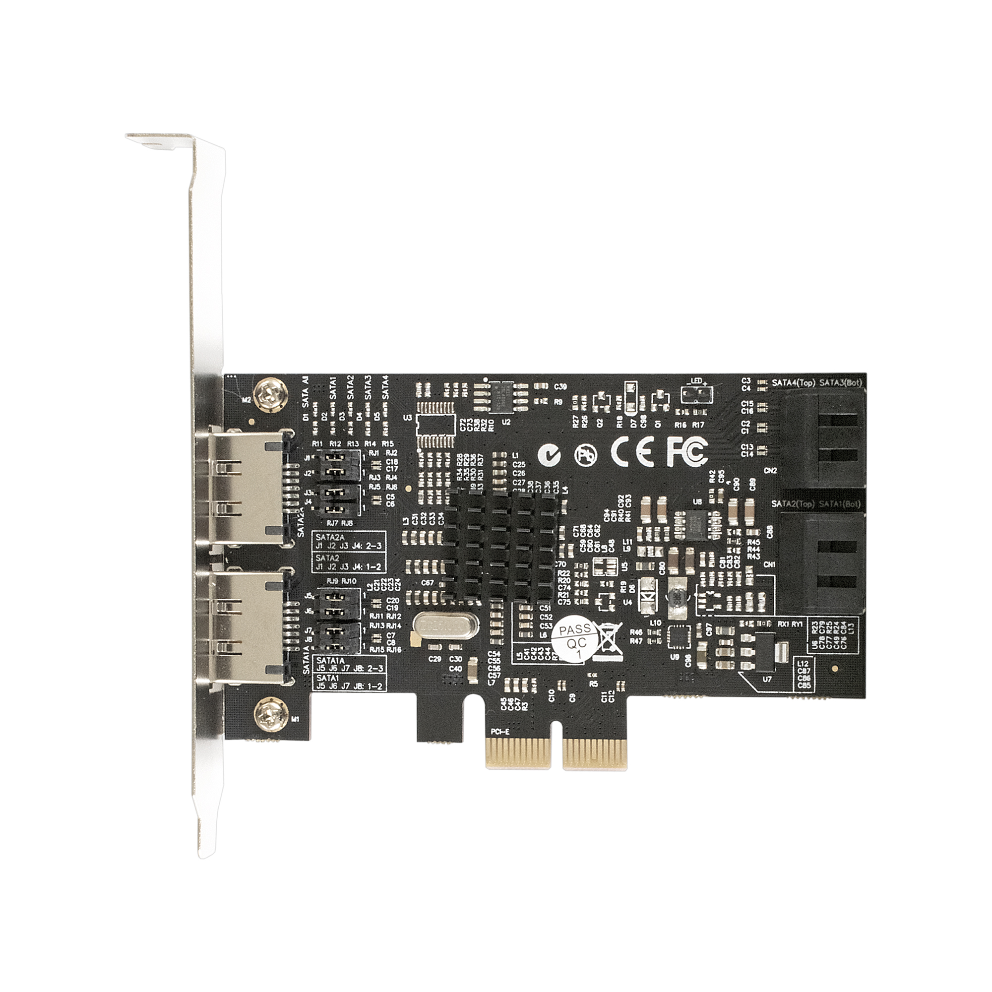 Контроллер ExeGate EXE-504 (PCI-E x2 v2.0, SATA3 RAID, 4 int.+2 ext., Marvell Chipset 88SE9230)