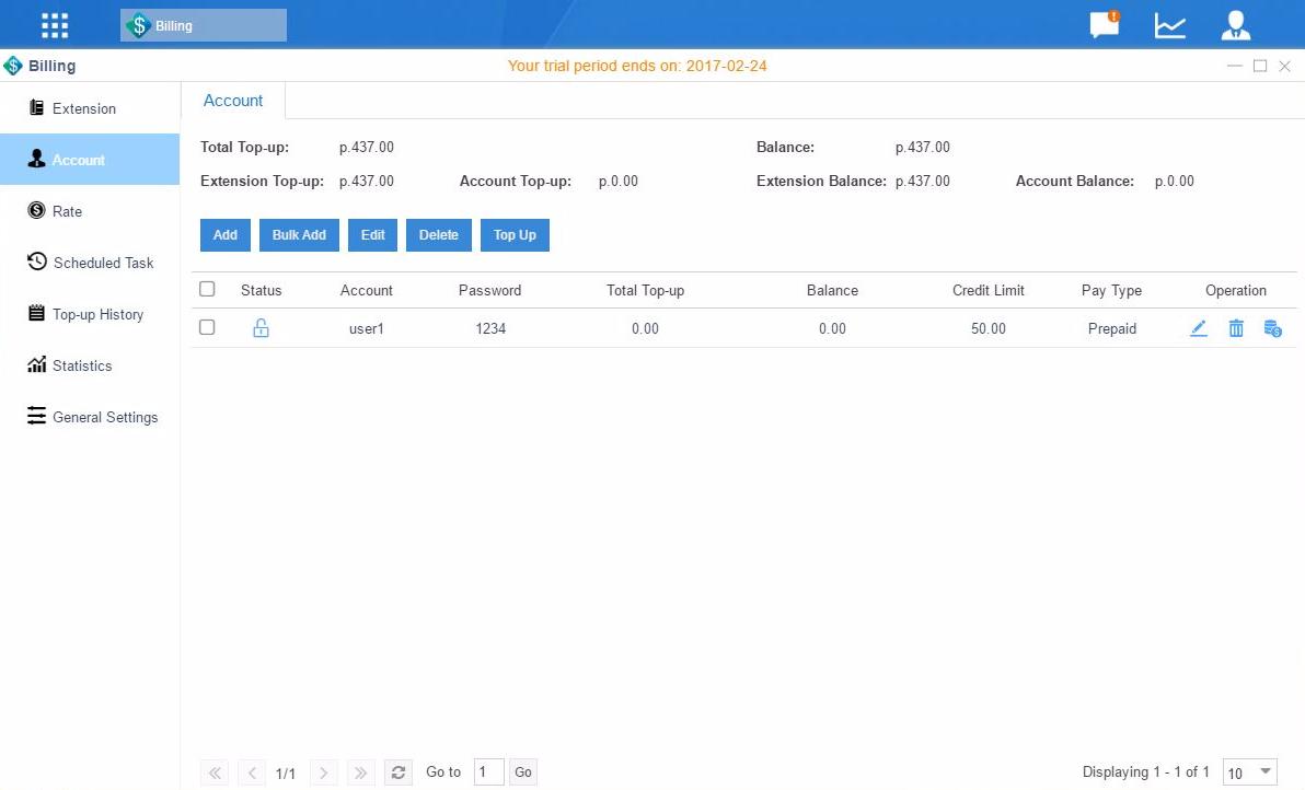 Billing для IP-АТС Yeastar